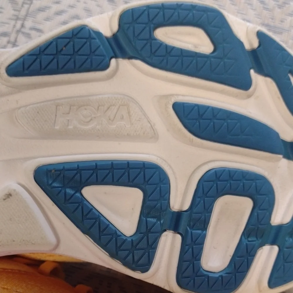 Hoka One One Bondi 8 Women's Yellow and Pink Running Shoes - Picture 6 of 14